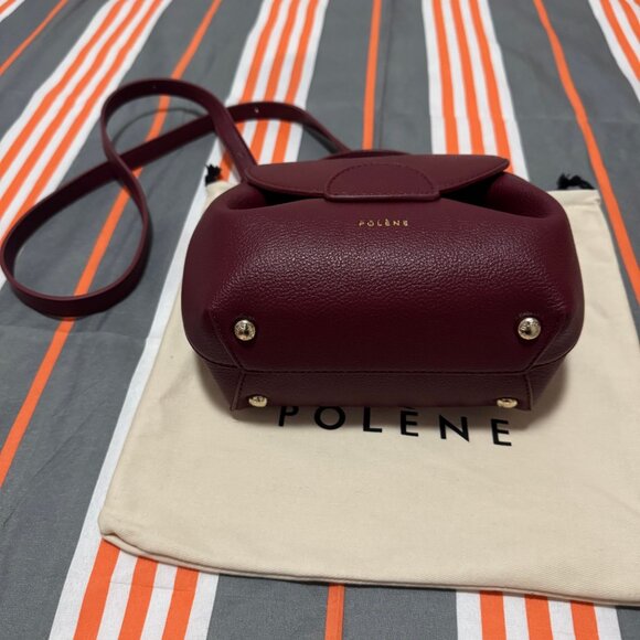 polene Numéro Un Nano Edition Textured Burgundy - Picture 5 of 11